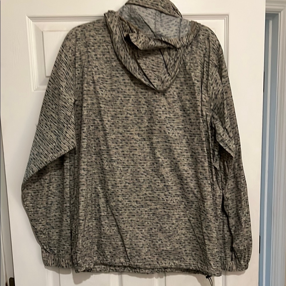 Columbia Gray Patterned Jacket Waterproof Mens Lg - image 4